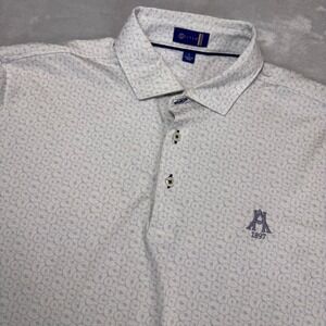Stitch Golf Mens Polo Shirt Large Short Sleeve Patterned Performance Golf Top
